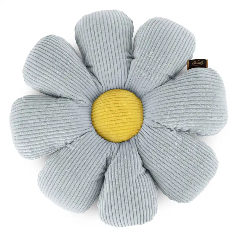 Dekorativní polštář FLOWER 40 stříbrný / žlutý Akční Cena