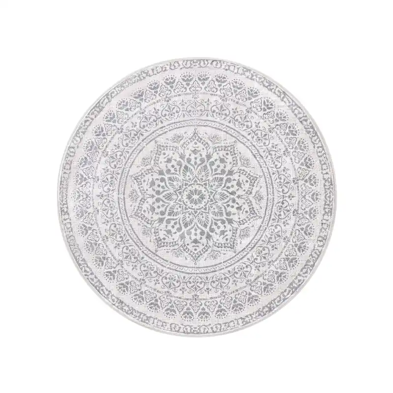 Koberec Boho-Stil šedý kruh Víkendová Akce