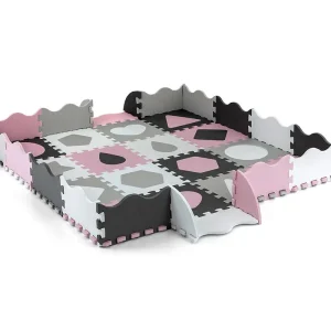 Pěnová podložka Jolly 4x4 Shapes - růžová/šedá Expresní Doručení