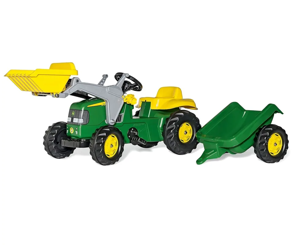 Šlapací traktor se lžící a přívěsem Rolly Toys 811496 John Deere Super Cena