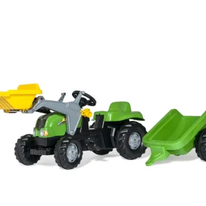 Jen Po Omezenou Doba Šlapací traktor s přívěsem a lžící Rolly Toys 023134 zelený