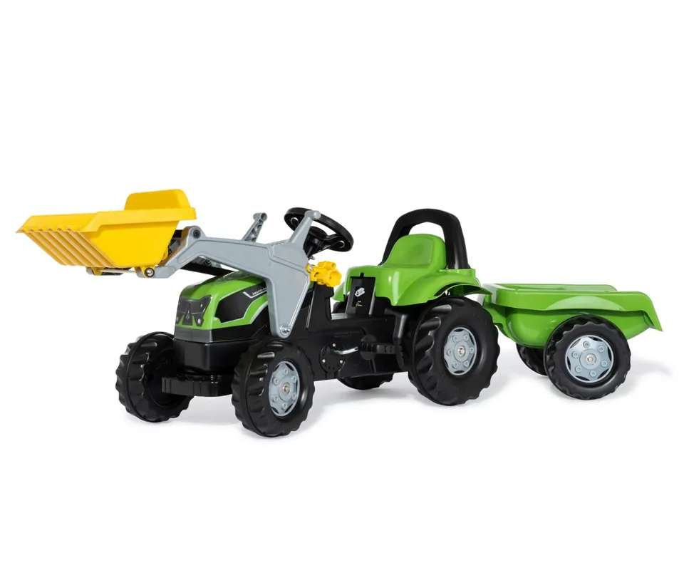 Výprodej Šlapací traktor s přívěsem a lžící Rolly Toys 023196 Fahir 5115G TB