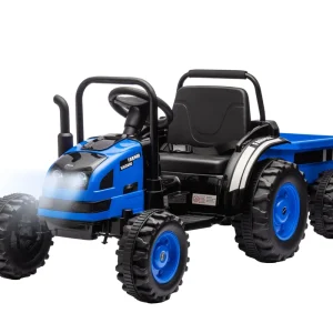 Sezónní Sleva Elektrický traktor s přívěsem Farmer modrý