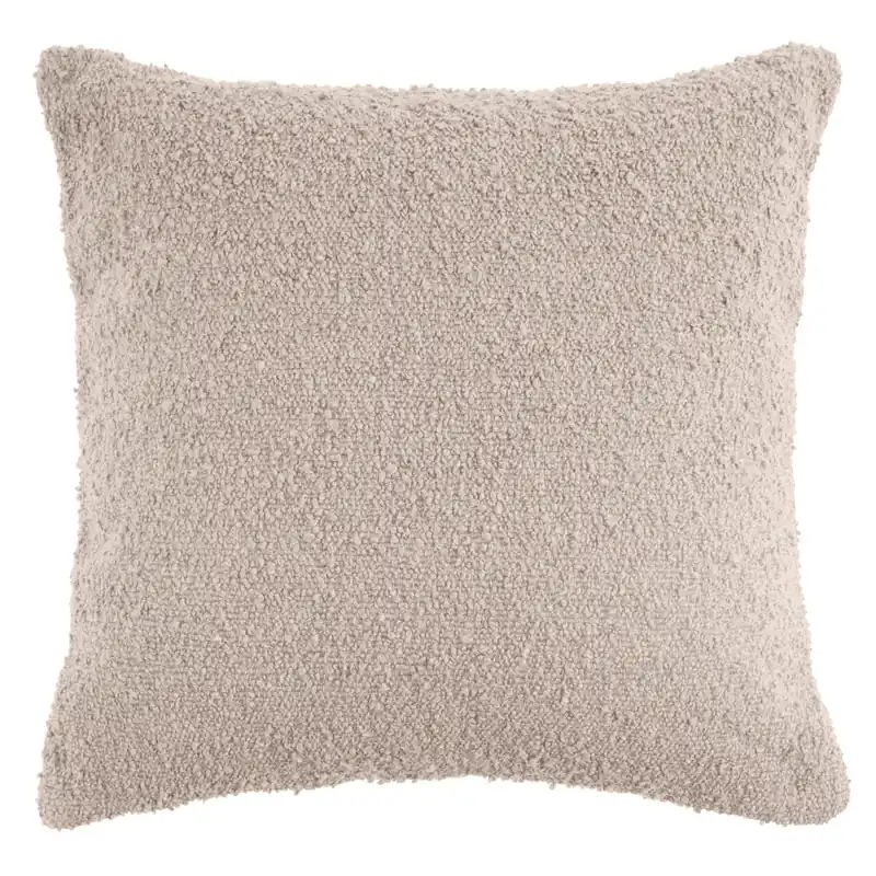 Sezónní Sleva Čtvercový polštář boucle texture taupe béžový