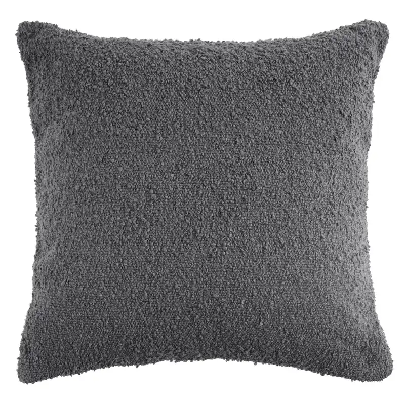 Čtvercový polštář boucle texture tmavě šedý Sezónní Sleva