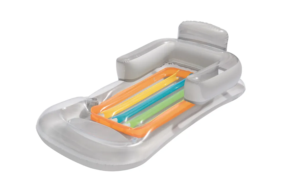Expresní Doručení Nafukovačka Bestway 43028 s opěradlem, stříbrná 161x84 cm
