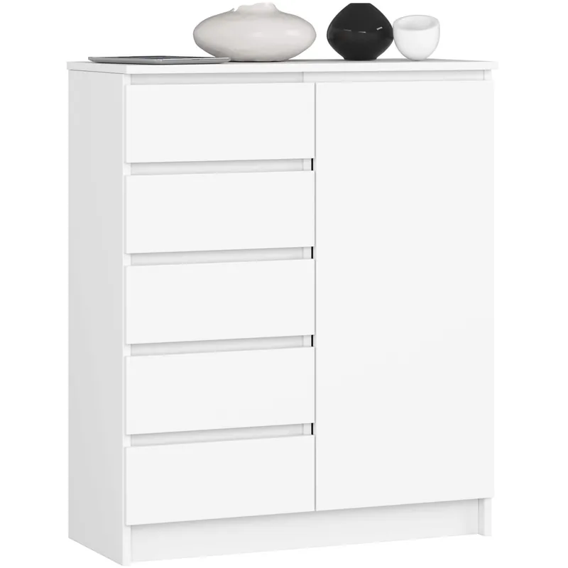 Komoda K80 1D 5SZ PK bílá Autentický