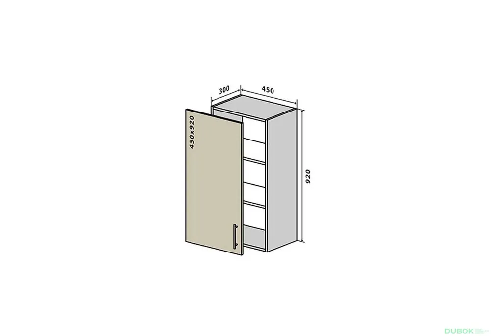 V44 Skříňka 1D 45 Interno Glaňec Luxe Finální Výprodej