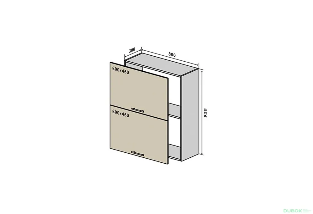 Bezpečná Platba V61 Skříňka nad digestoř 80 RioLine Luxe / RióLine Luxe Lesklý