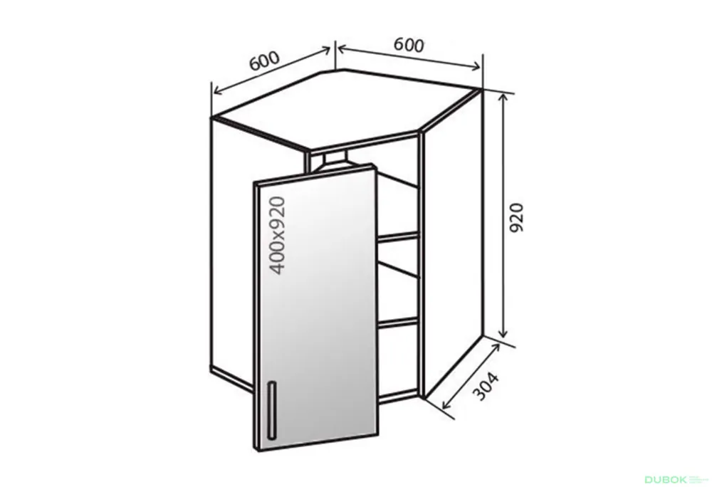 Aktuální V54 Skříňka 1D 60 Vitrina AL Flet Lux