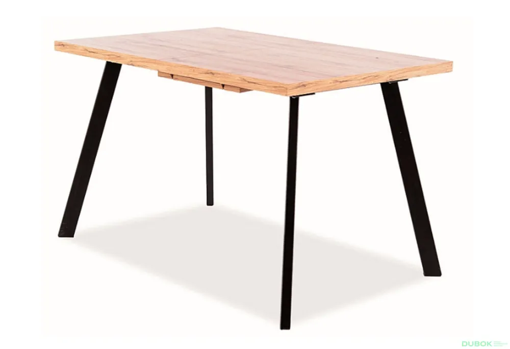 Odeslání Ihned Stůl Brick 120(160)x80 dub artisan / černý Vystavený kus