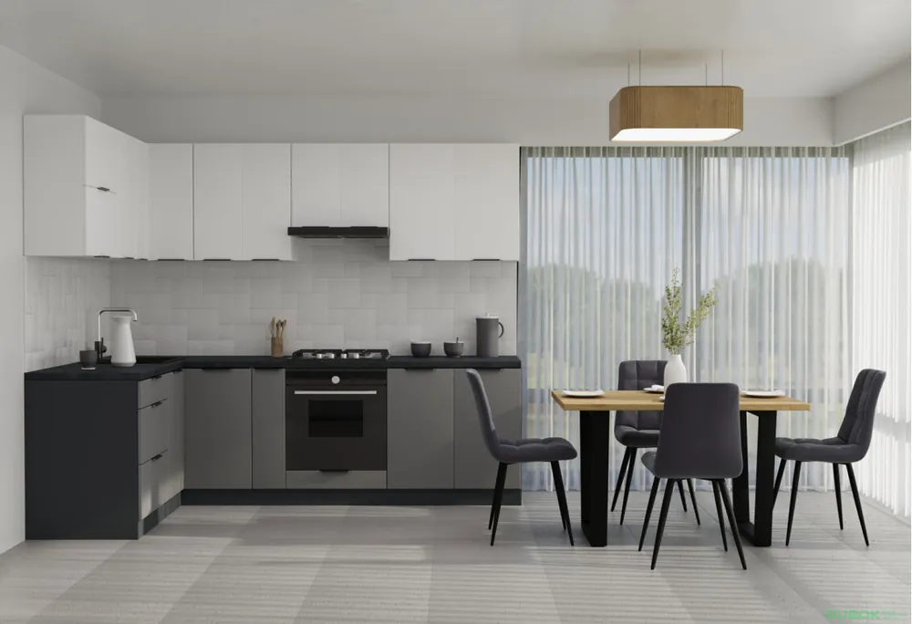 Sada 1.6x2.6, spodní - antracit / šedý mat, horní - bílý / bílý mat Flet Lux Koupit Online