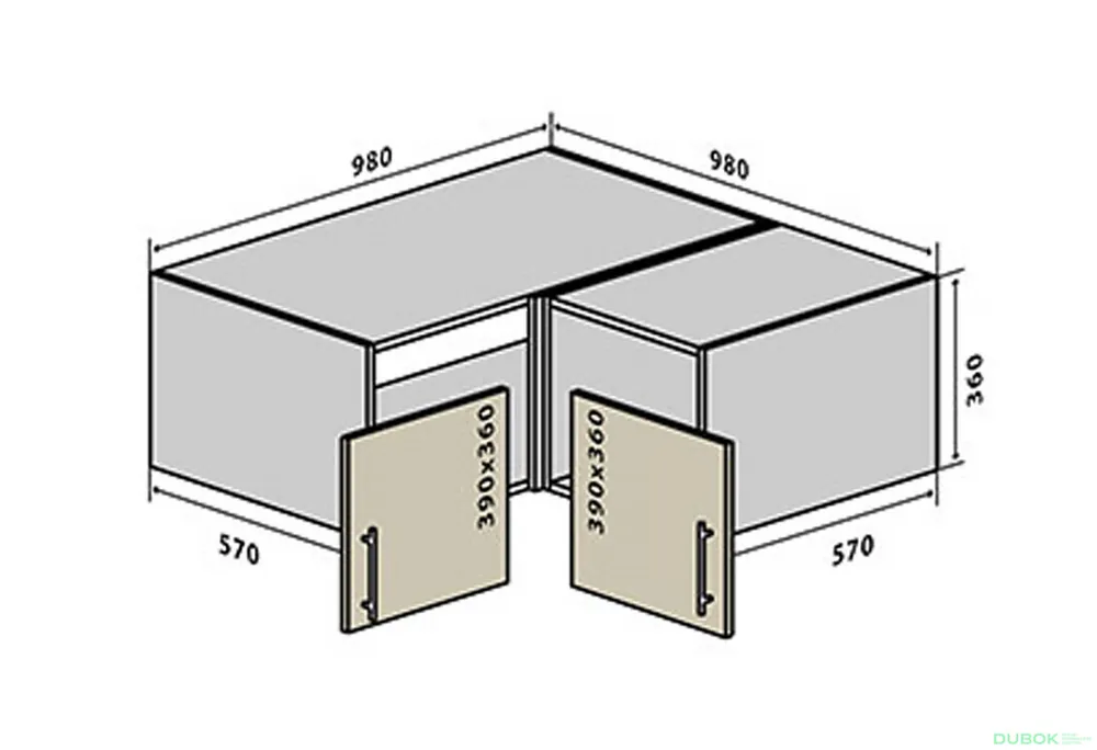 V81 Rohová Skříňka 98 Flat Zlevněný