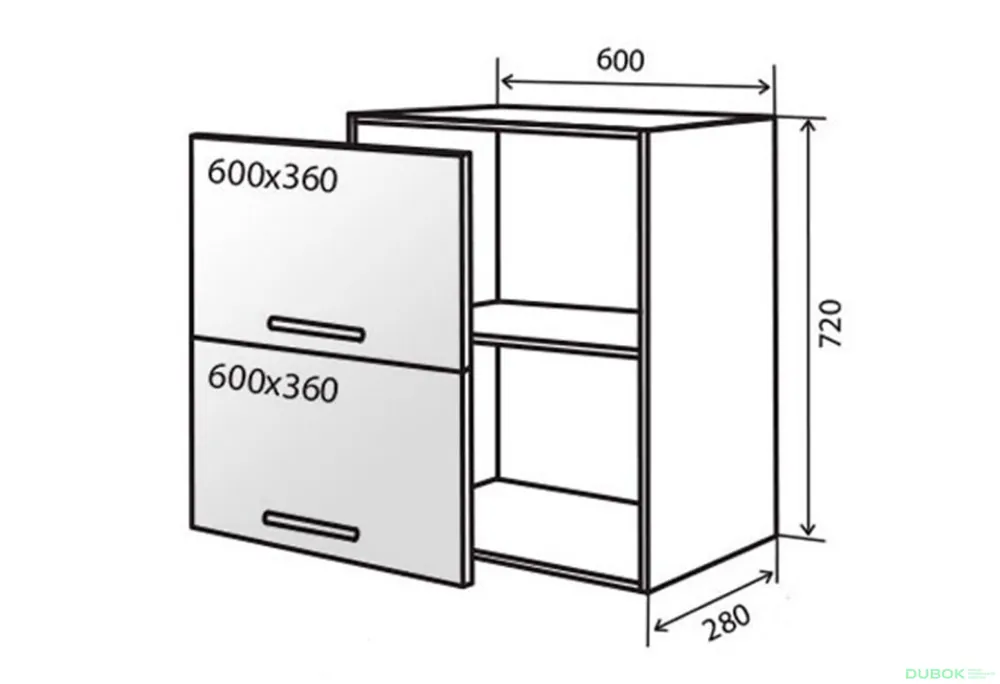 Značkový V20 Vitrína AL 60 Flat