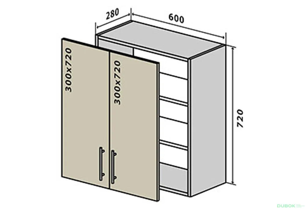 Rychlé Dodání V6 Skříňka 2D 60 Prajm / Prime