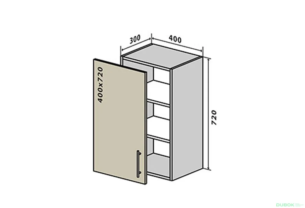 Top Prodej V3 Skříňka 1D 40 Prajm Lux / Prime Luxe