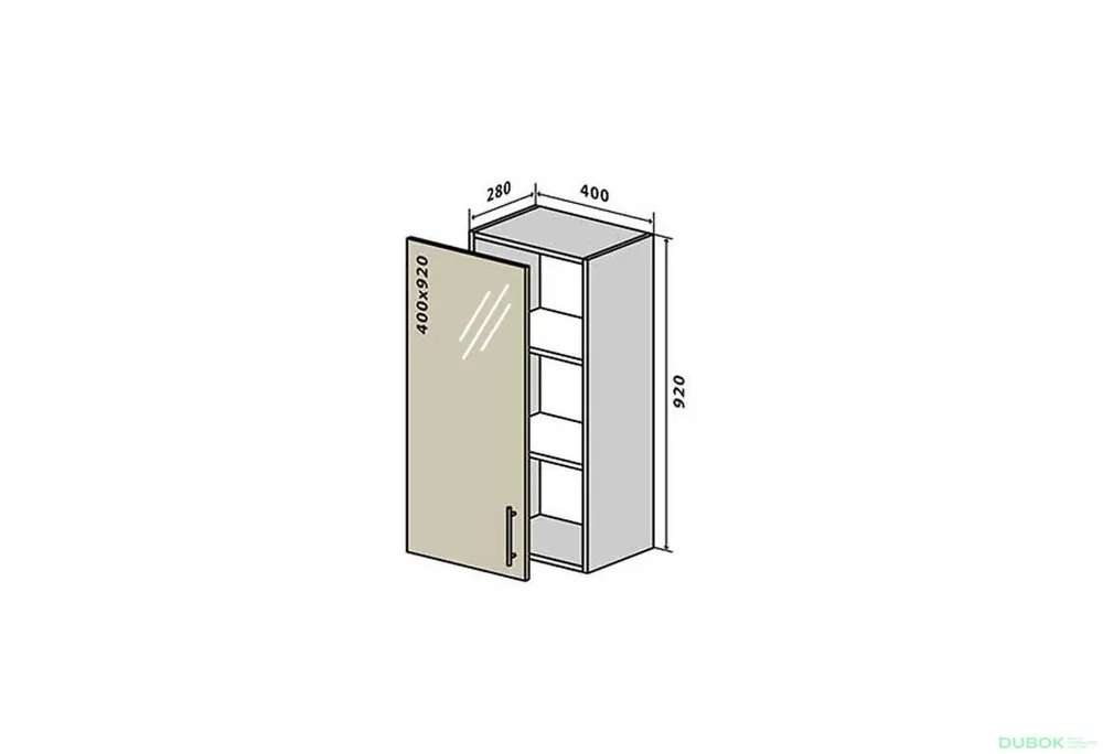 Top Prodej V43 Skříňka 1D 40 Vitrina MoDa