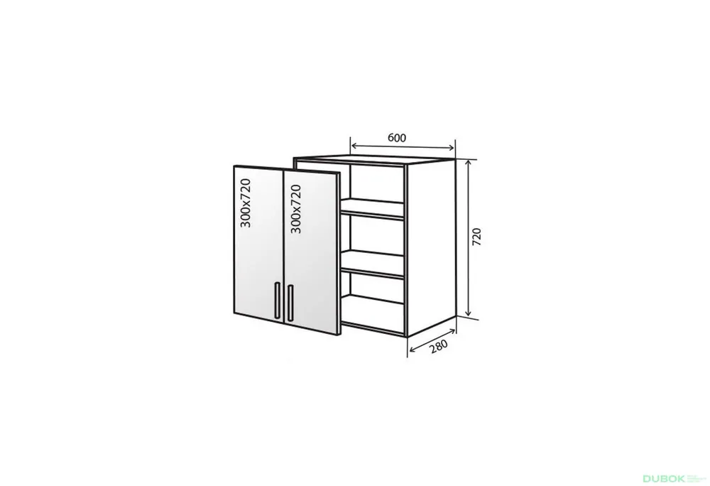 V6 Vitrína 2D 60 Flat Ověřený