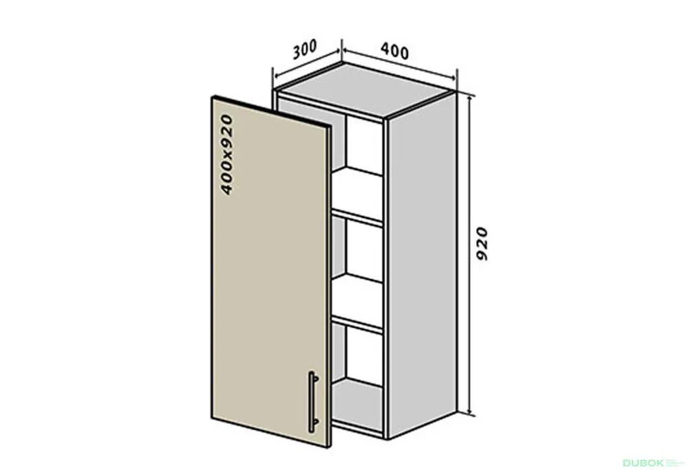 Cenově Výhodný V43 Skříňka 1D 40 Prajm Lux / Prime Luxe