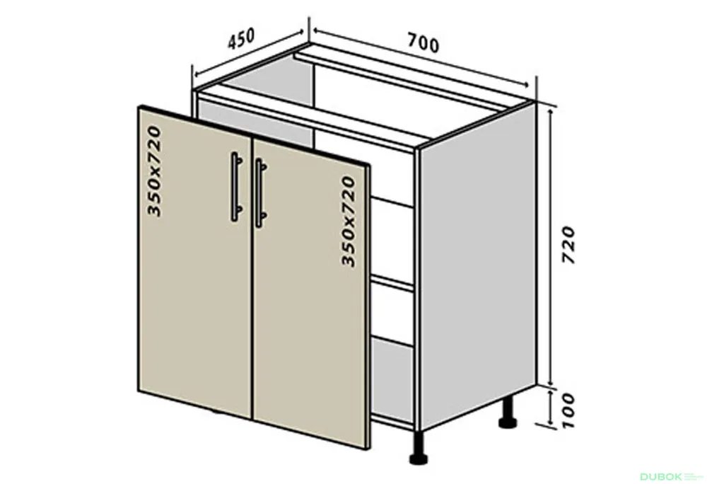 N43 Skříňka 2D 70 Interno Gloss Speciální Cena