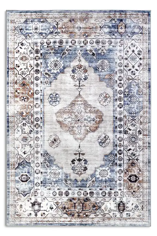 Kusový koberec Asya 106046 Blue, Copper Expresní Doručení