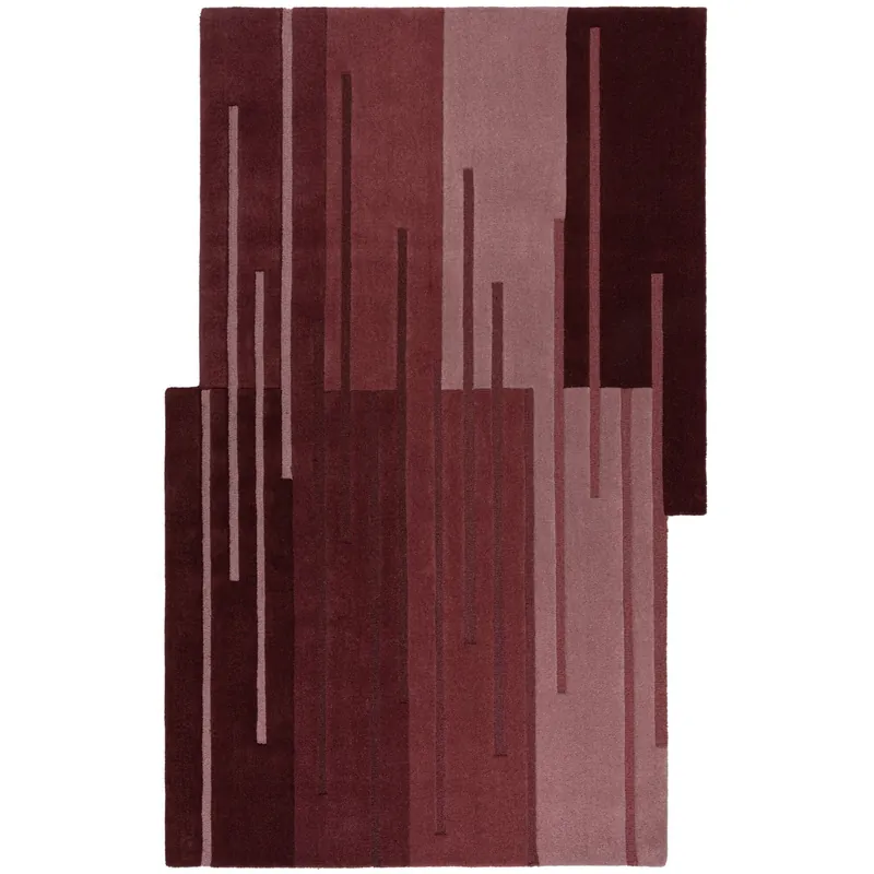 Originální Ručně všívaný kusový koberec Abstract Split Ombre Red