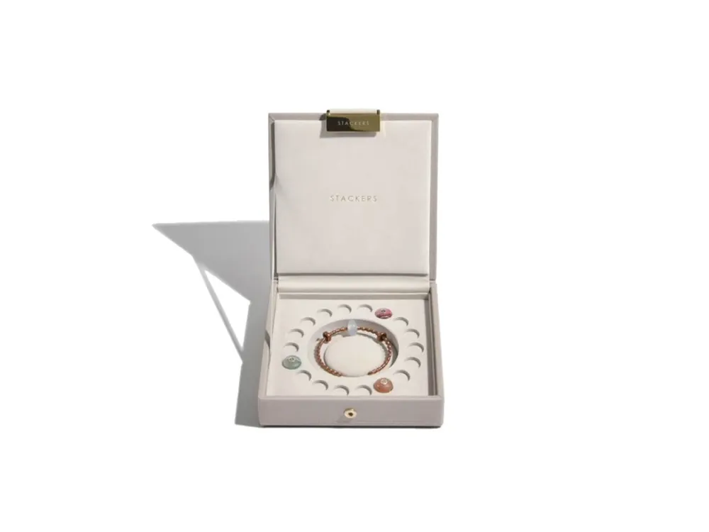 Šperkovnice Stackers Taupe Charm Box šedobéžová Autentický