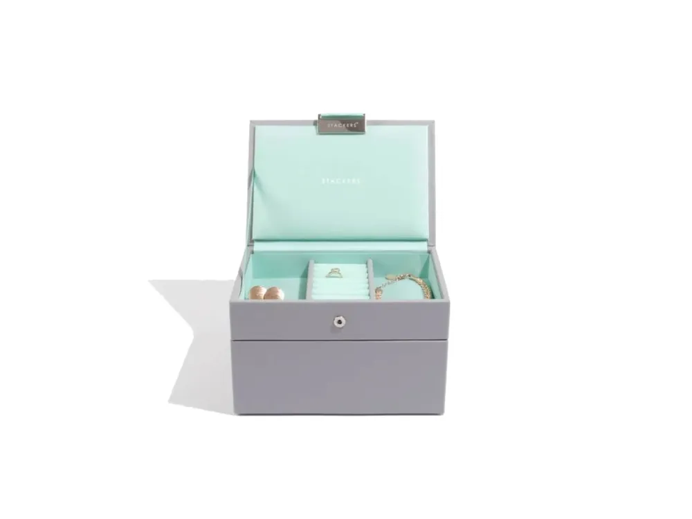 Vysoce Kvalitní Šperkovnice Stackers Grey Mint Mini tyrkysová