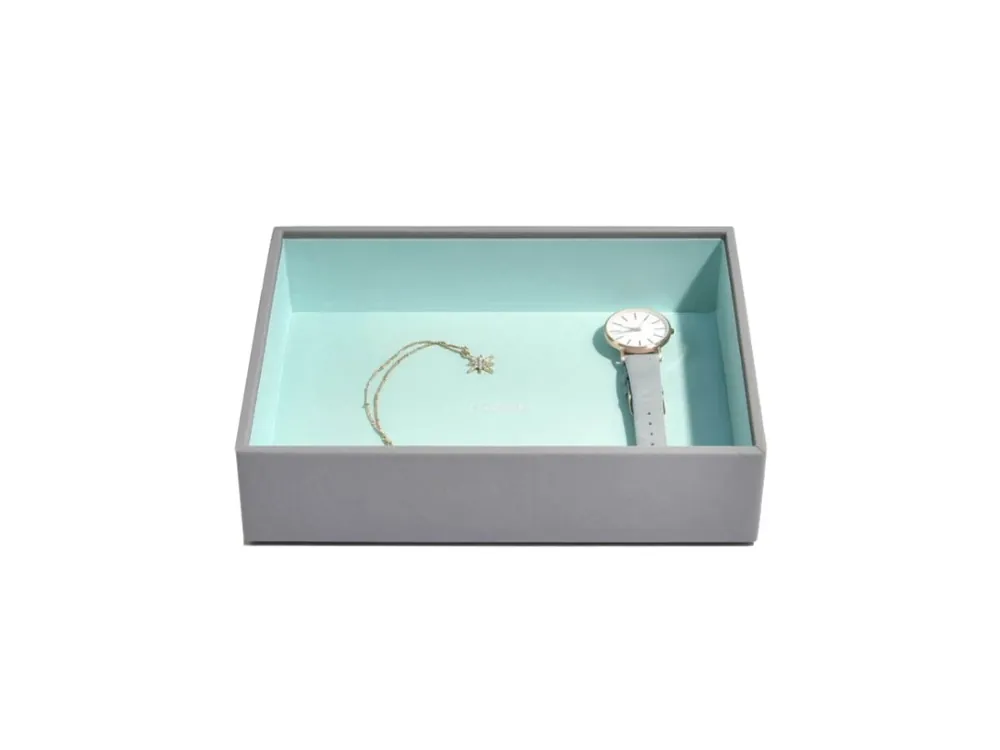 Cenová Bomba Box na šperky Stackers Grey Mint Classic Open tyrkysová