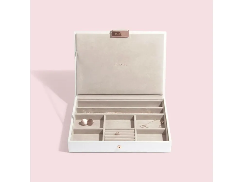 Šperkovnice Stackers White Rose Gold Classic Lid bílá Koupit Online