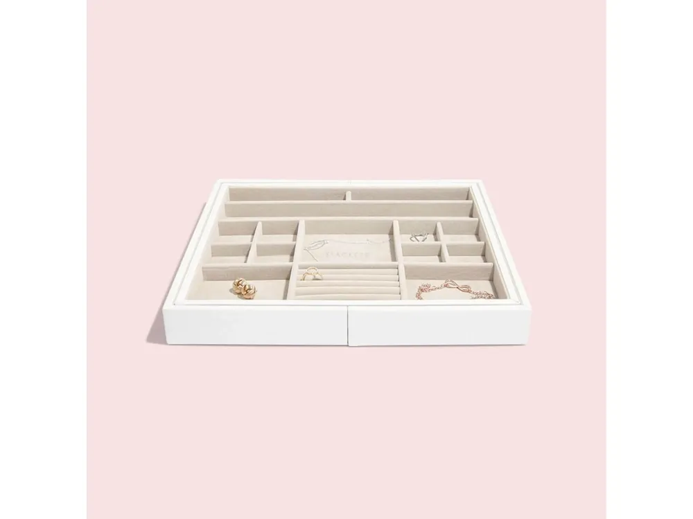 Omezená Nabídka Vložka na šperky Stackers White Medium Slider bílá