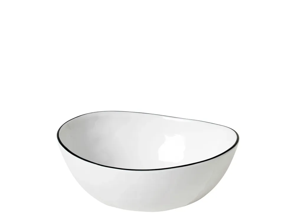 Miska na polévku Broste SALT 17 cm bílá,černá Nová Kolekce