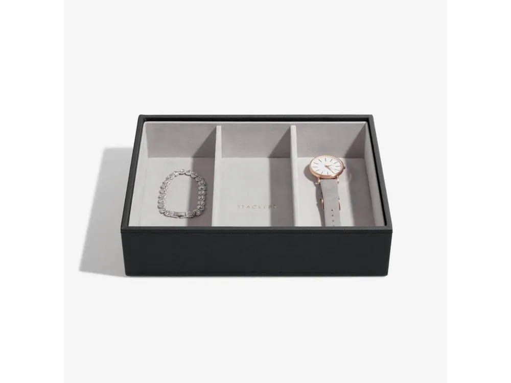 Výhodná Nabídka Box na šperky Stackers Black Classic Watch & Accessory Layer černá