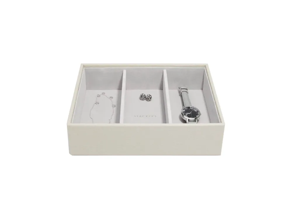 Akční Cena Box na šperky a hodinky Stackers Oatmeal Classic Watch & Accessory Layer krémová