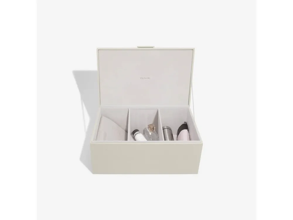Sezónní Sleva Úložný box Stackers Oatmeal & Brushed Gold Medium Storage Box krémová