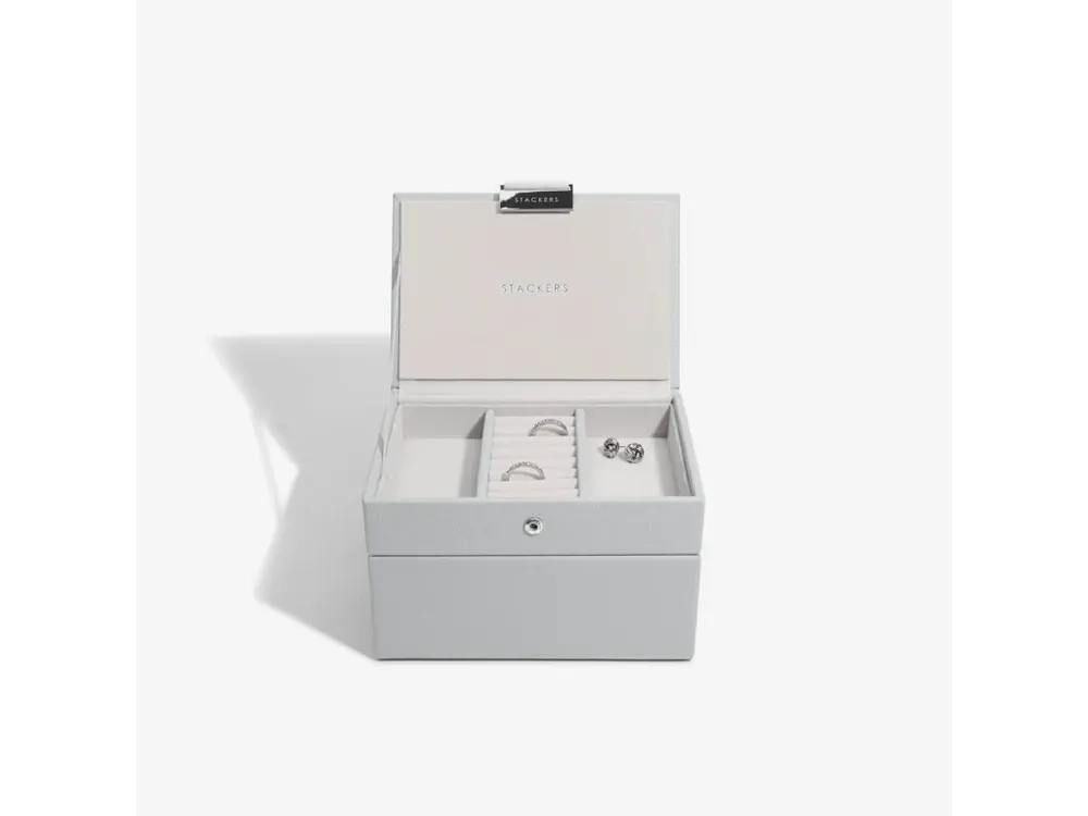 Šperkovnice 2 v 1 Stackers Pebble Grey Mini Jewellery Box šedá Objednat Nyní